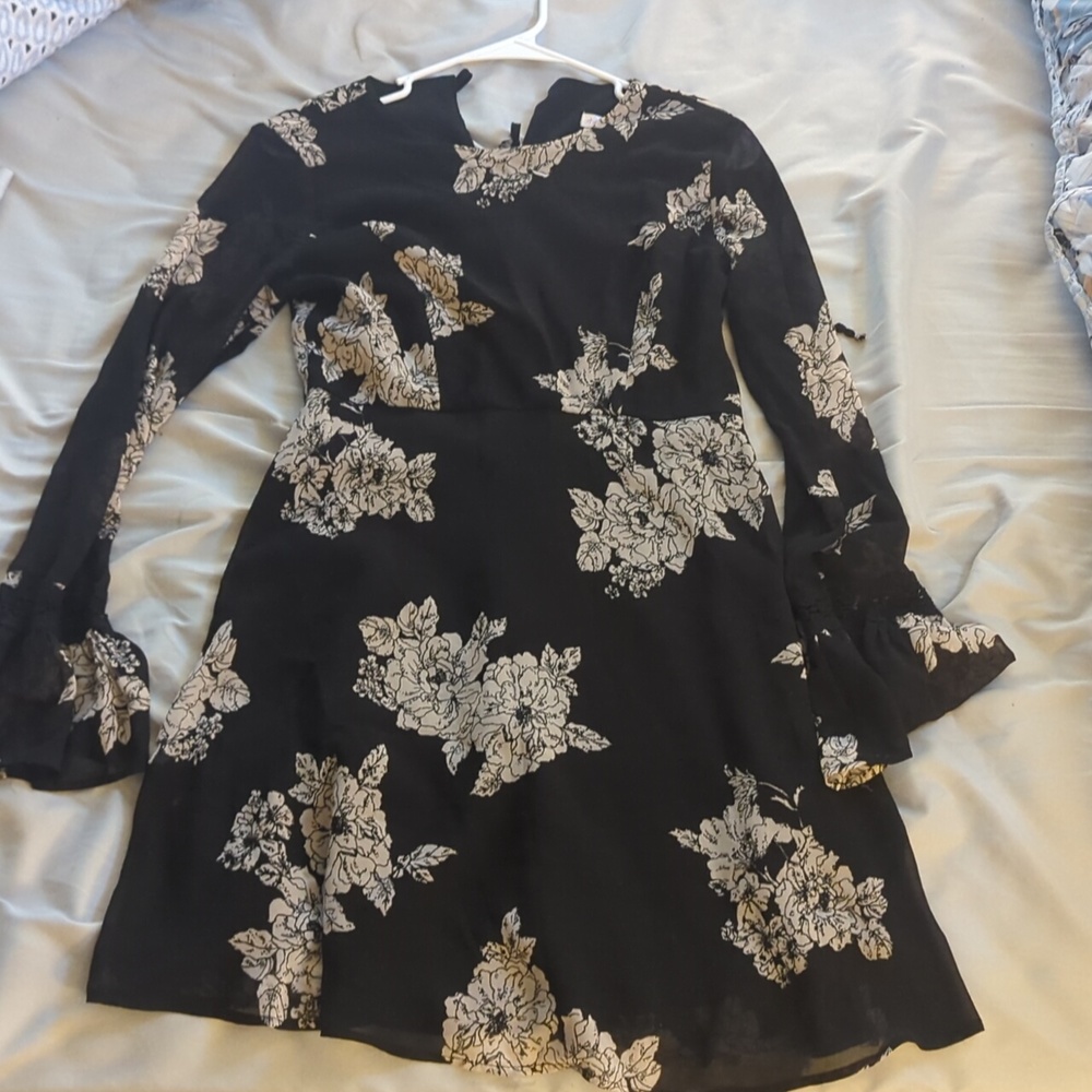 Black floral dress